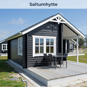 Saltumhytte-terrasse Terrasse med havemøbler i Saltumhytte