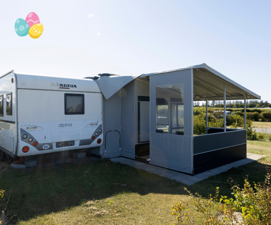 Påske i lejet campingvogn på Løkken Klit